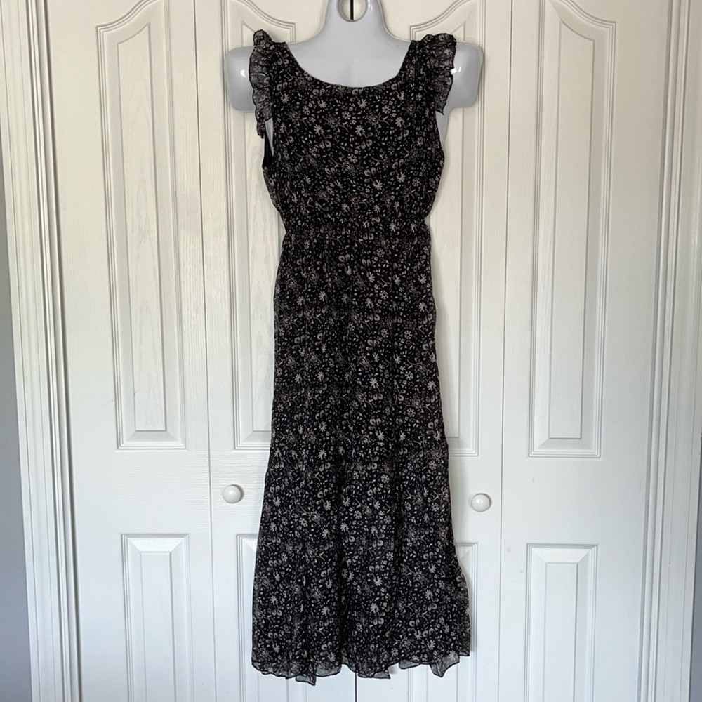 Le Ragazze Lightweight Black Floral Dress